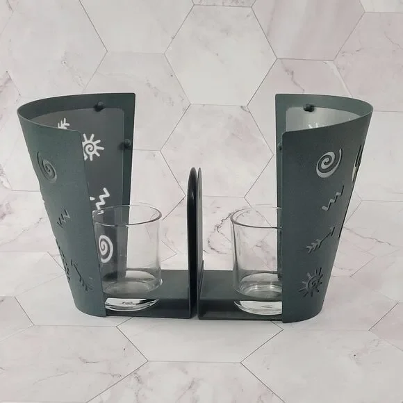 PartyLite southwest kokopelli votive candle wall sconces - Picture 2 of 4